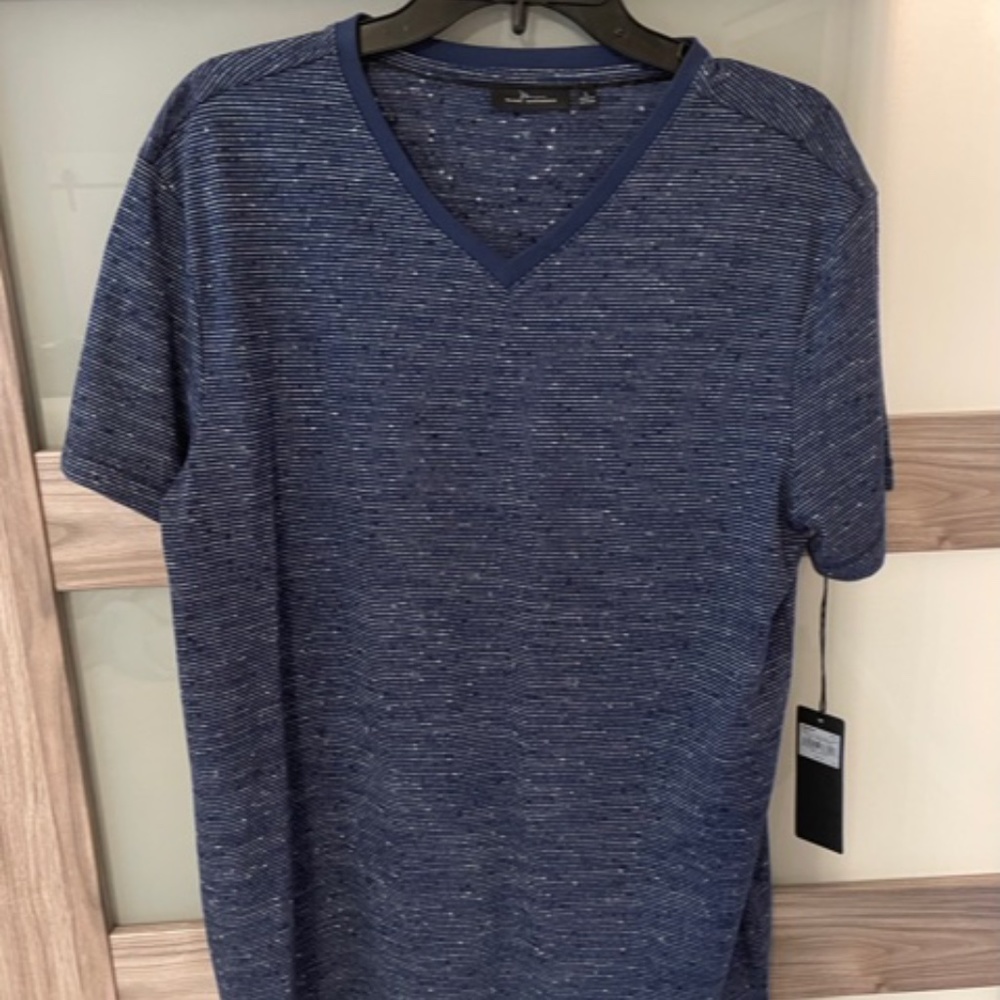 Marc Anthony V-Neck T-Shirt Loyal Blue Large NEW!